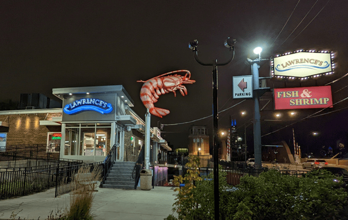 Lawrence's Fish and Chips Restaurant Chicago River