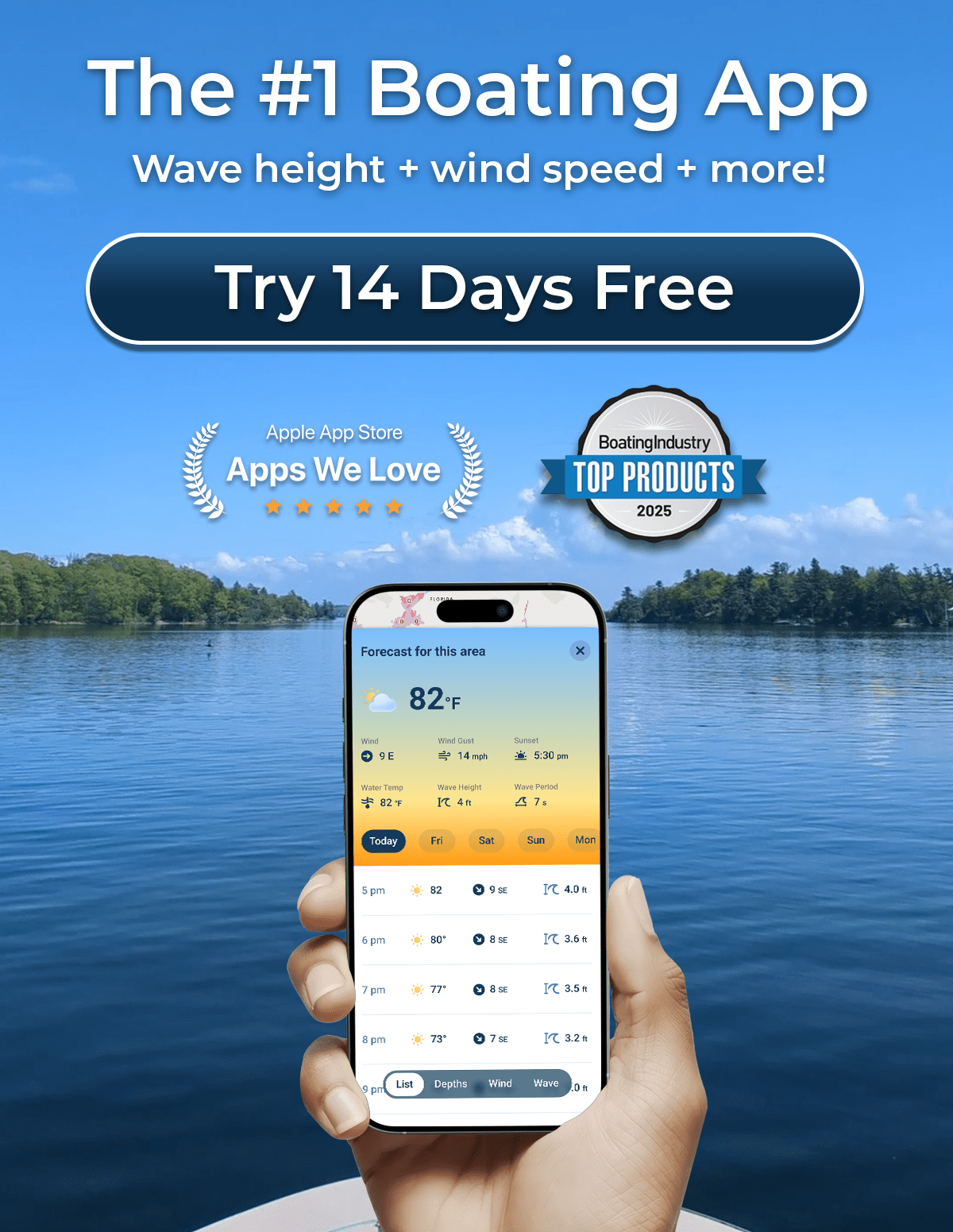 Wavve Boating App Weather Feature